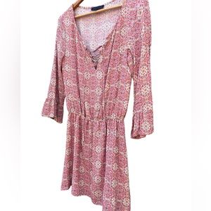 🌸 SANCTUARY BOHO FLORAL PINK DRESS! Size SMALL